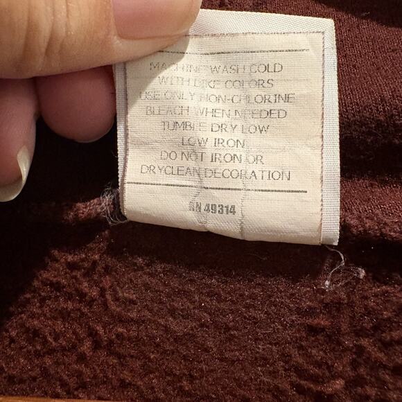 Champion Harvard Hoodie Mens XL Maroon Pullover 1636 Logo Embroidered Sweatshirt - Picture 11 of 12